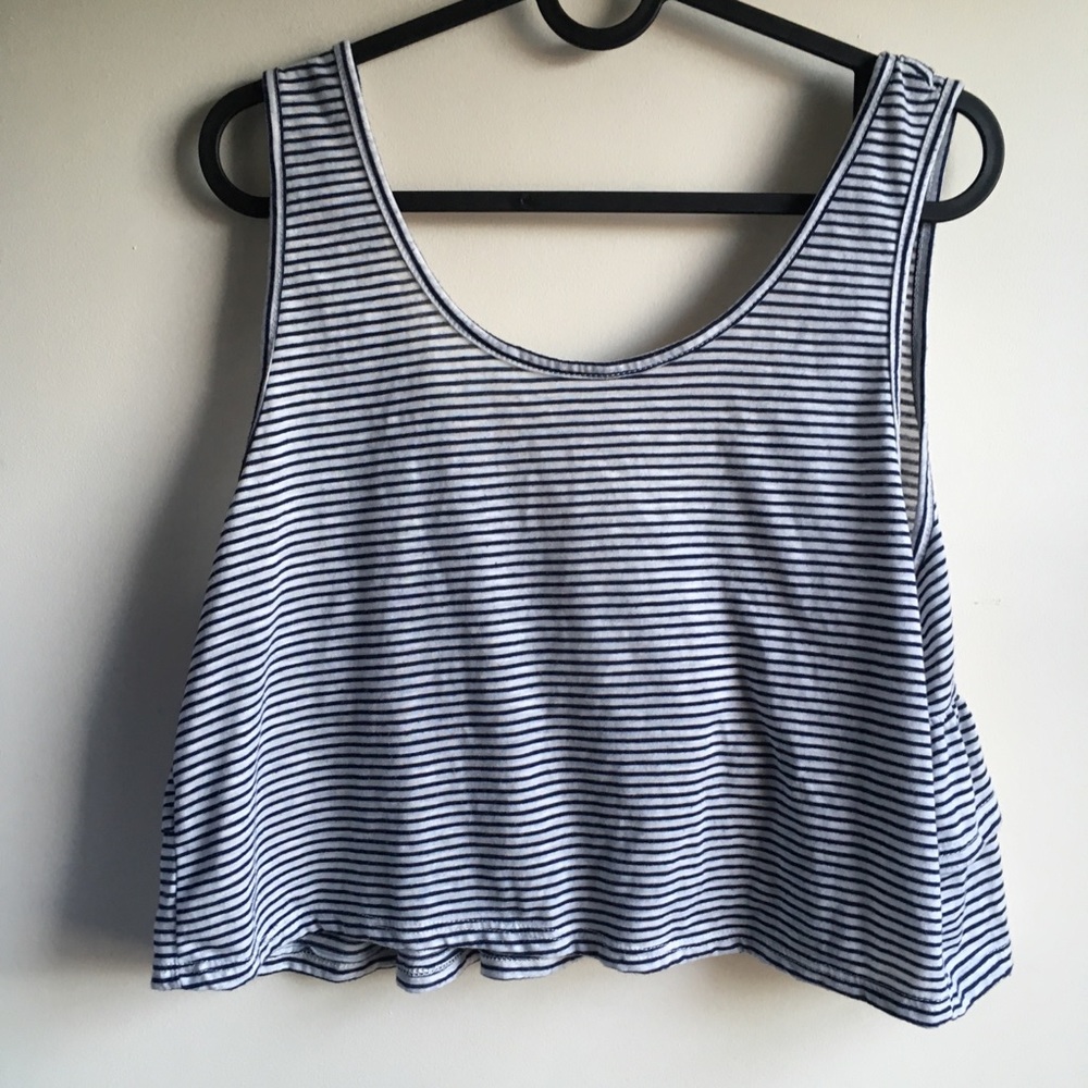 Ginger G striped cropped tank